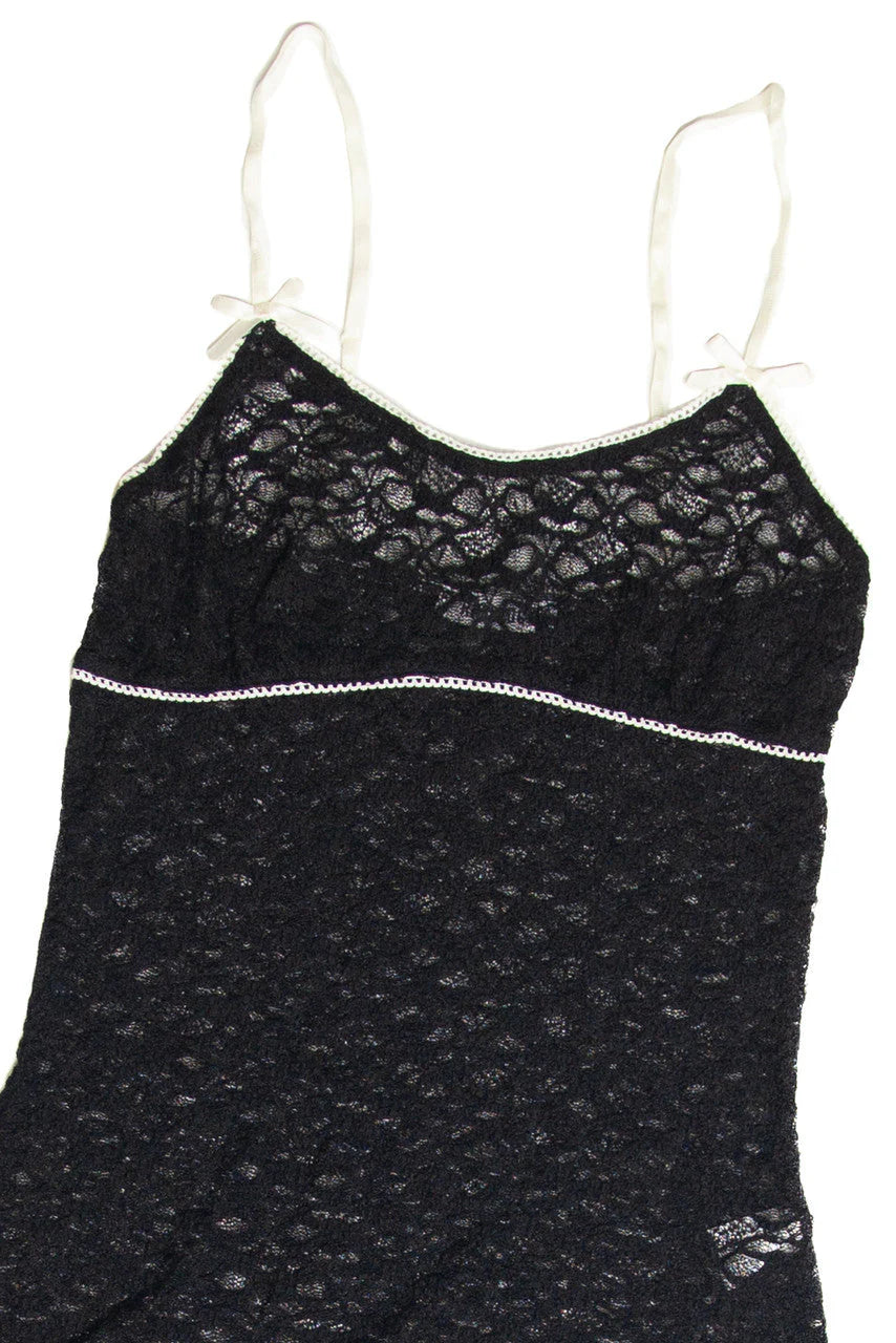Lace and Bow Mini Dress
