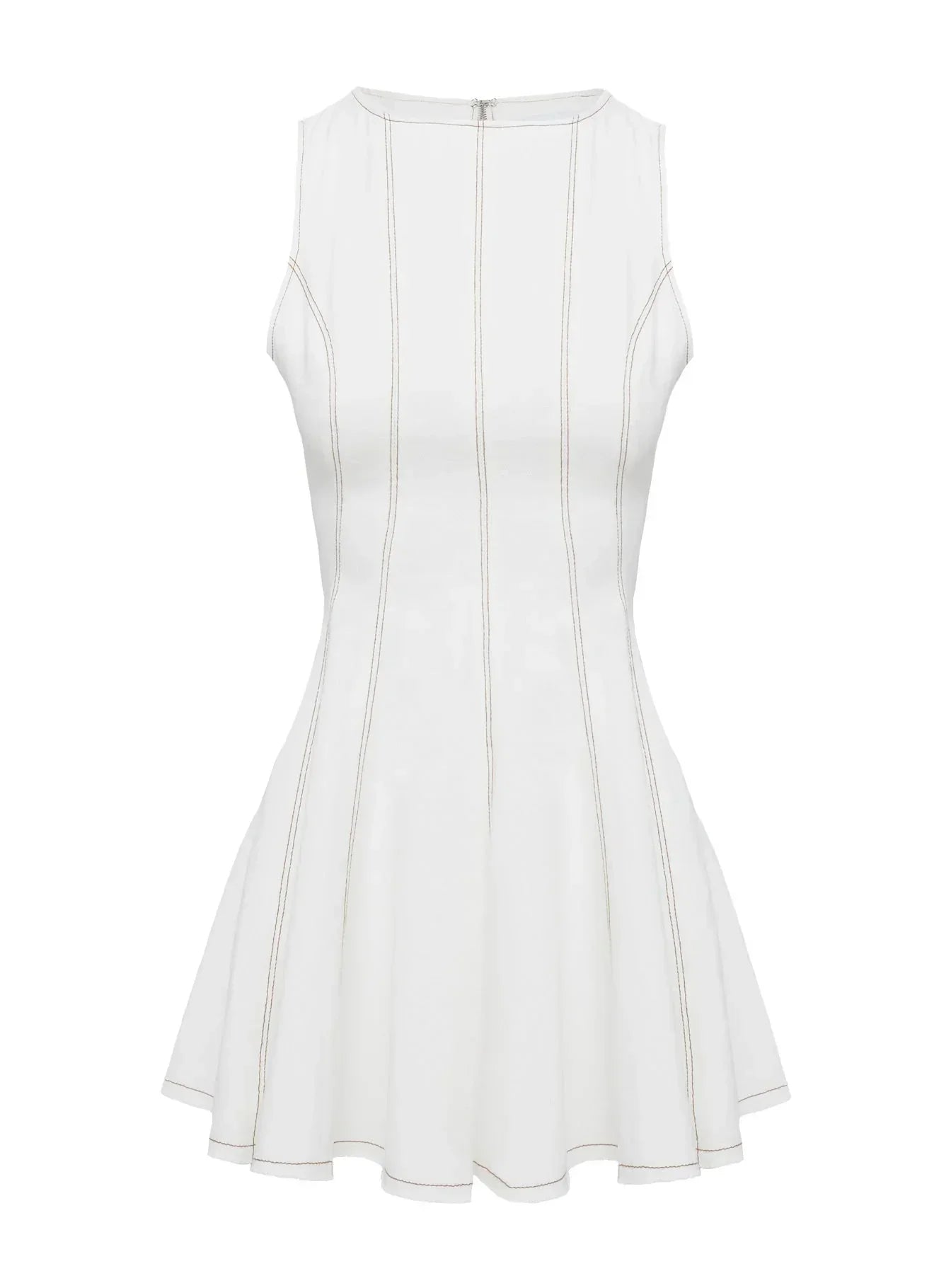 Composure Pleat Mini Dress White