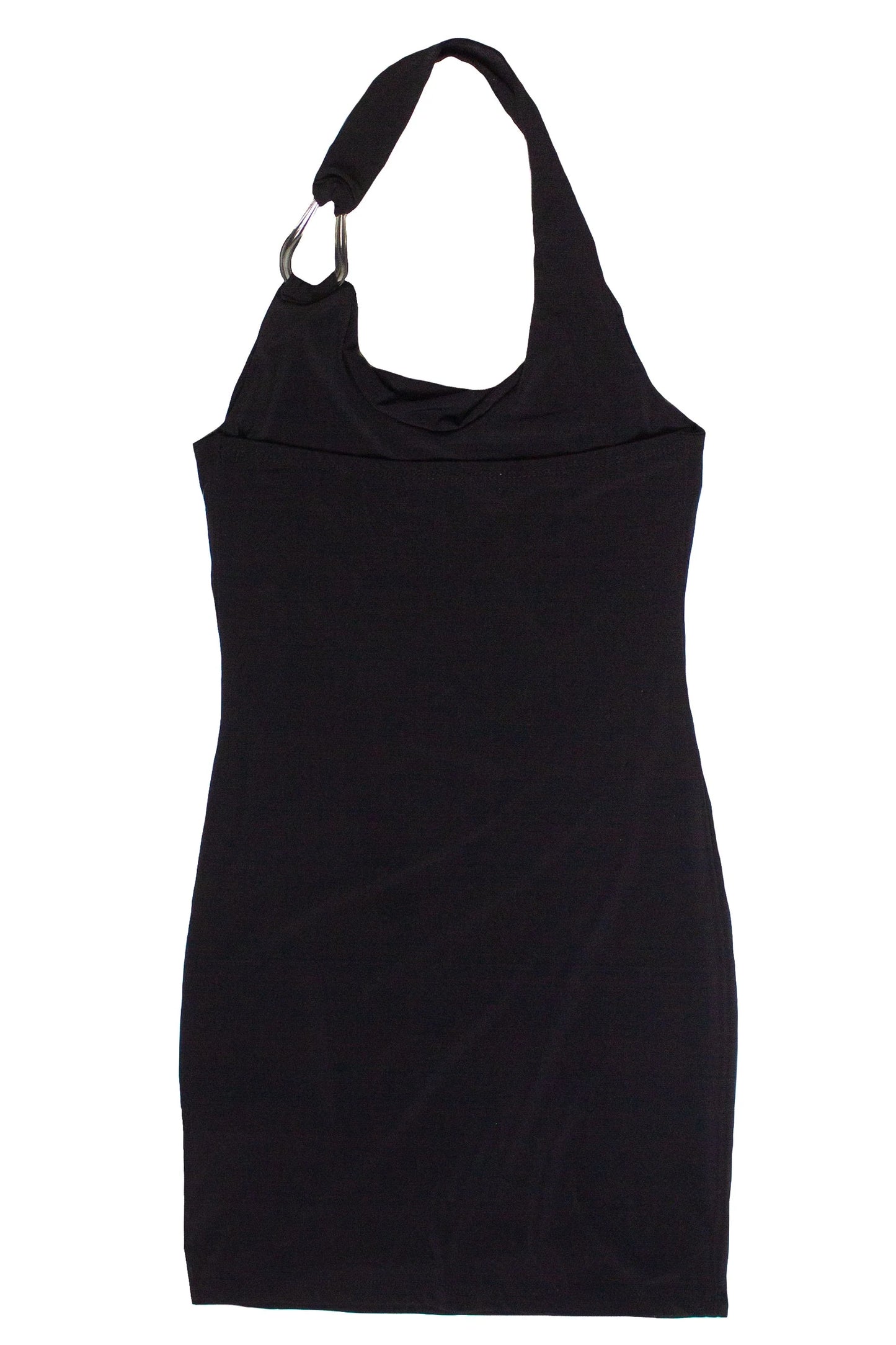 Buckle Halter Mini Dress
