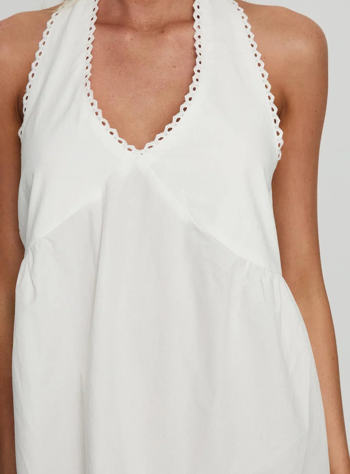 Celestyna Halter Mini Dress White