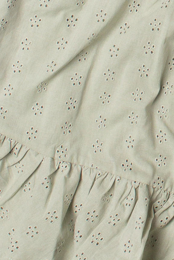 Floral Eyelet Milkmaid Mini Dress