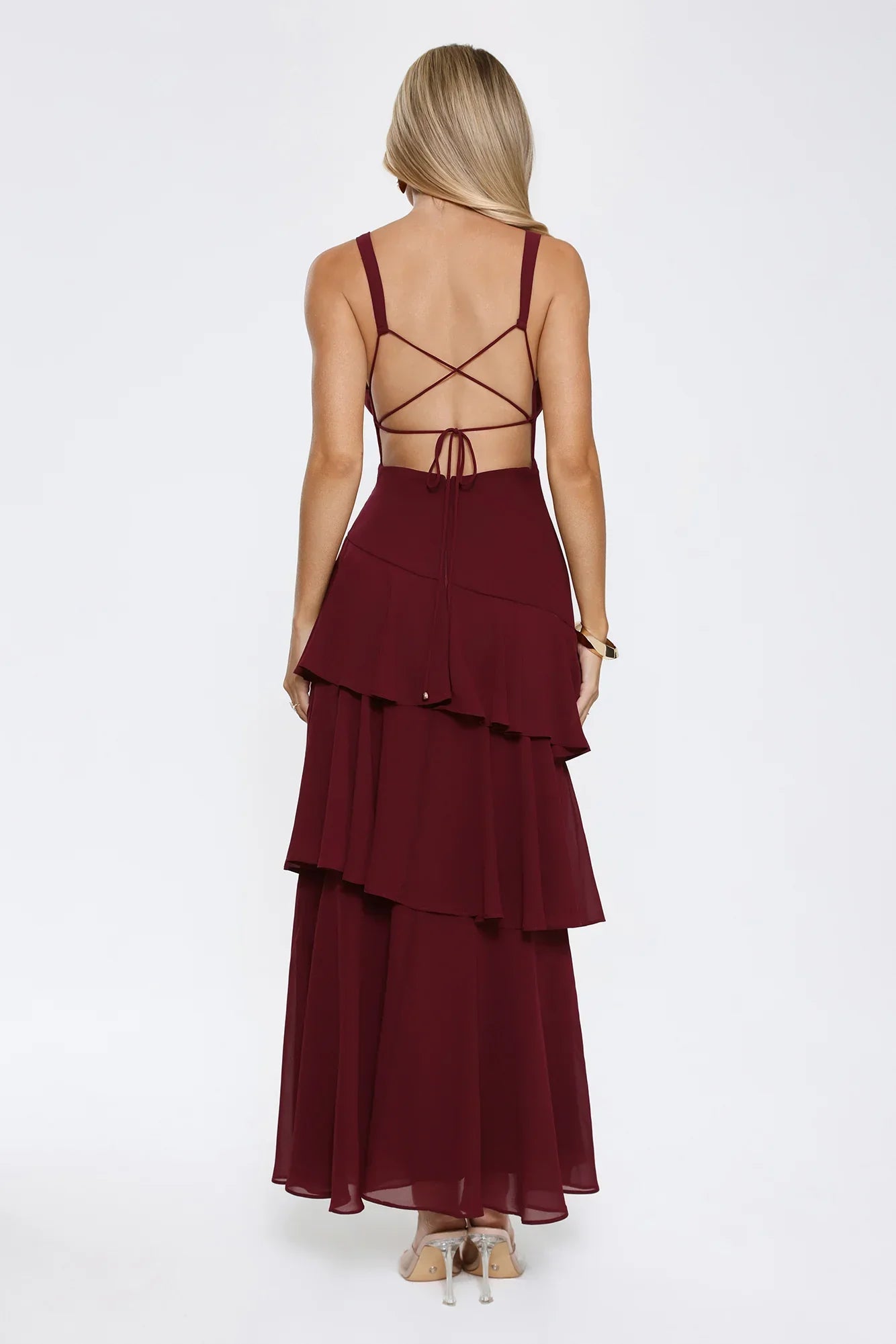 Happy Vibes Maxi Dress Wine
