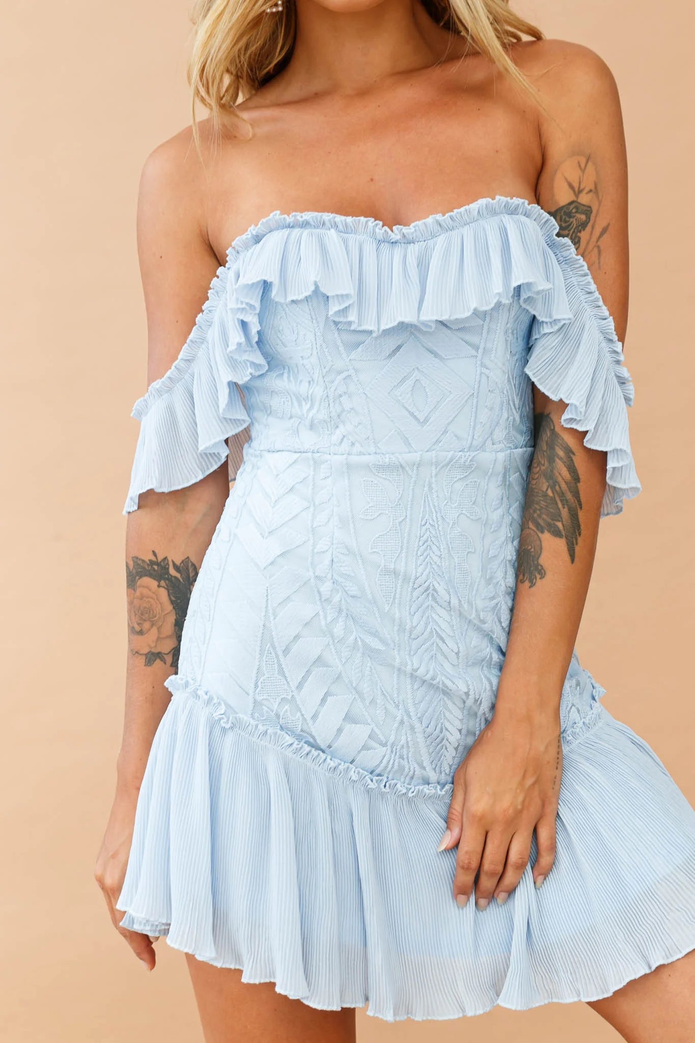 Venetian Summer Dress - Steel Blue