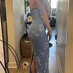 Amber Zest Mesh Maxi Dress Blue