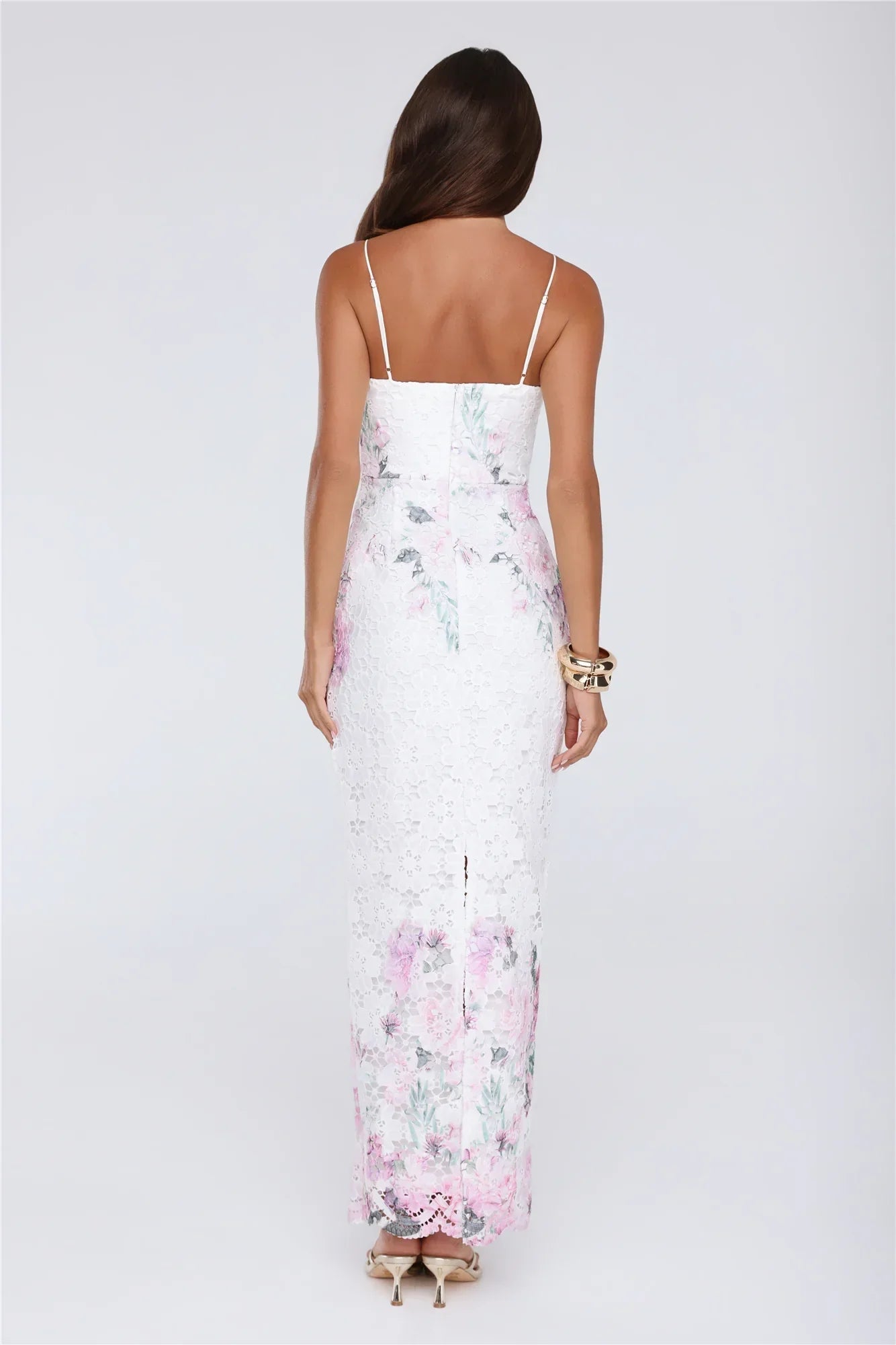 Wardrobe Flex Embroidered Maxi Dress White