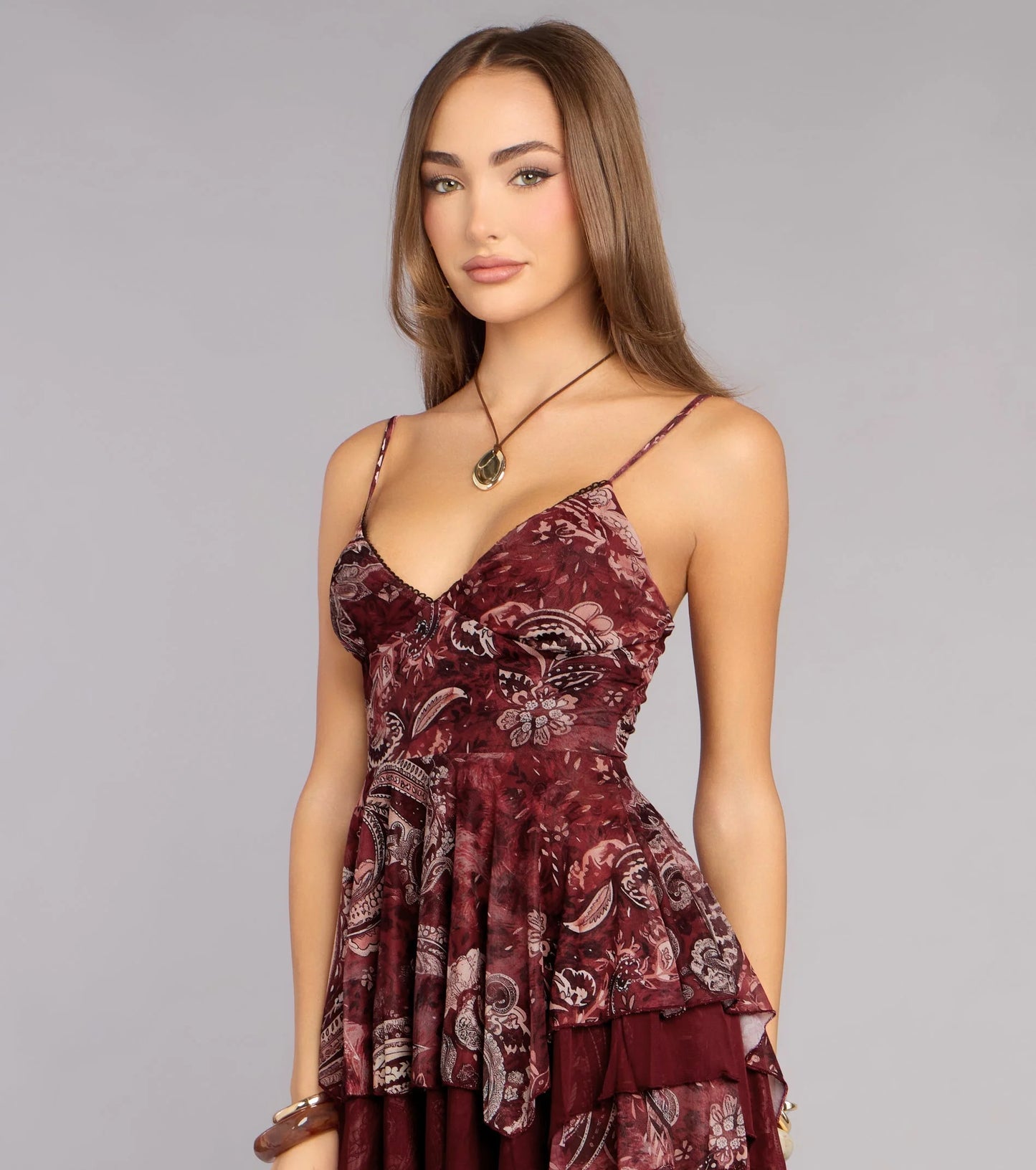 Weekend Flare Paisley Skater Mini Dress