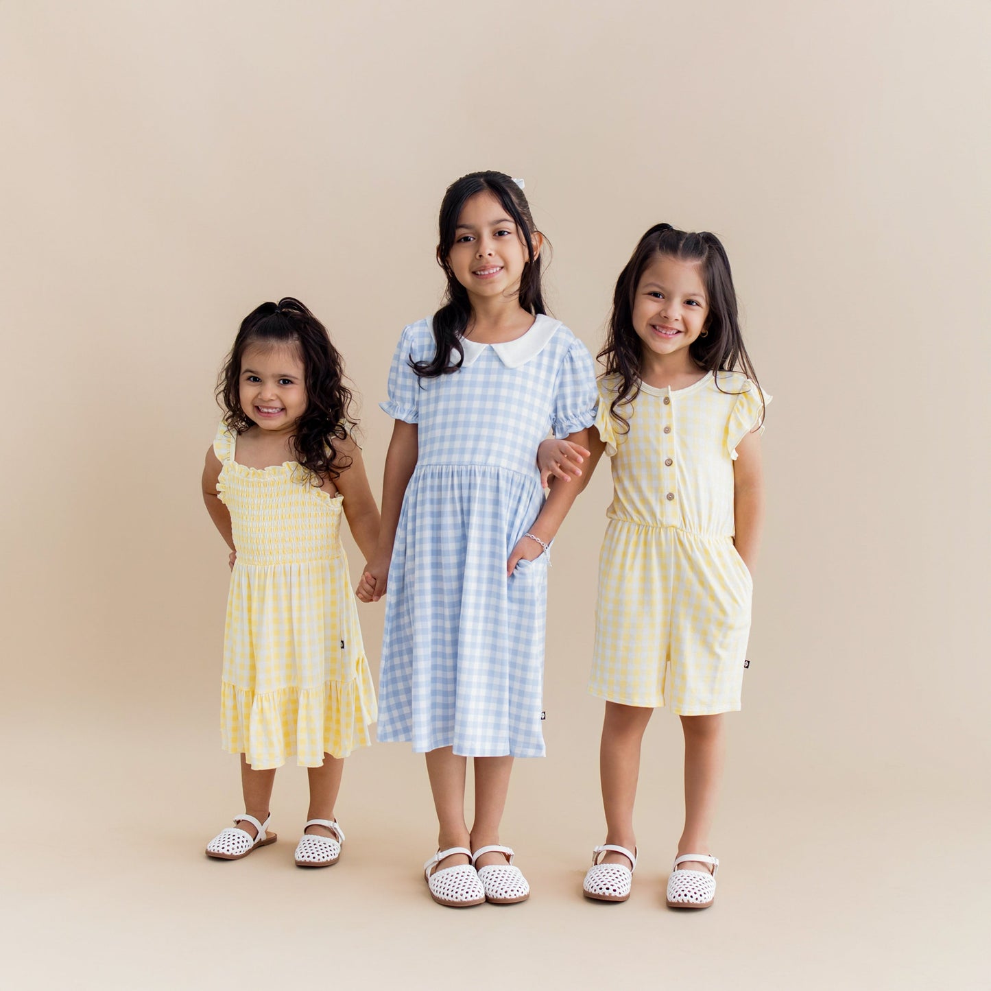 Peter Pan Collar Dress in Gingham Breeze