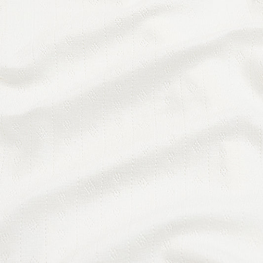 Pointelle Zippered Footie in Cloud