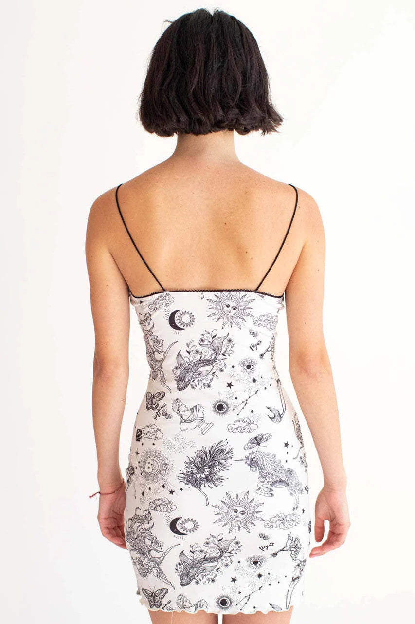 Fantasy Tattoos Milkmaid Mini Dress