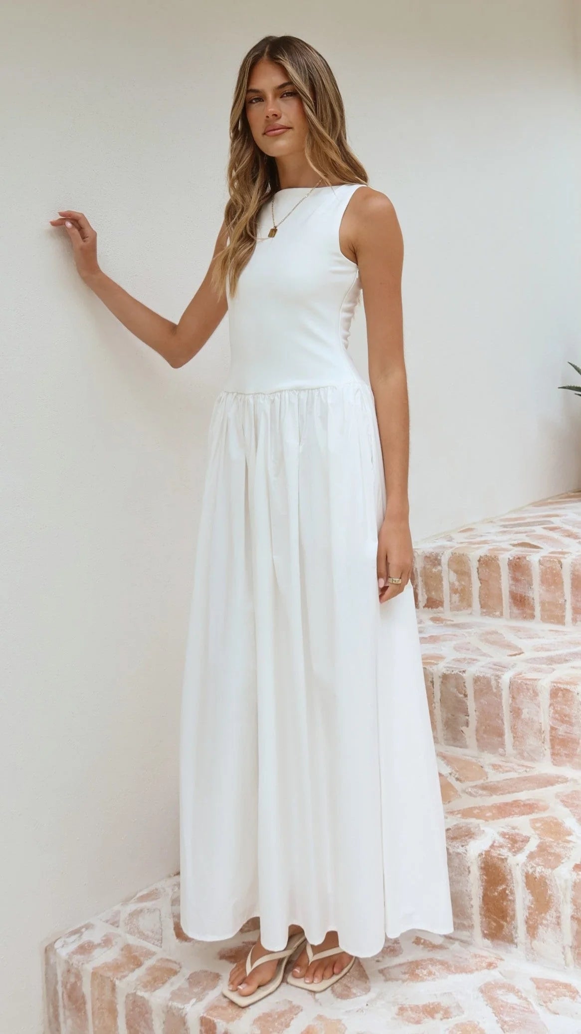 Alita Maxi Dress - White