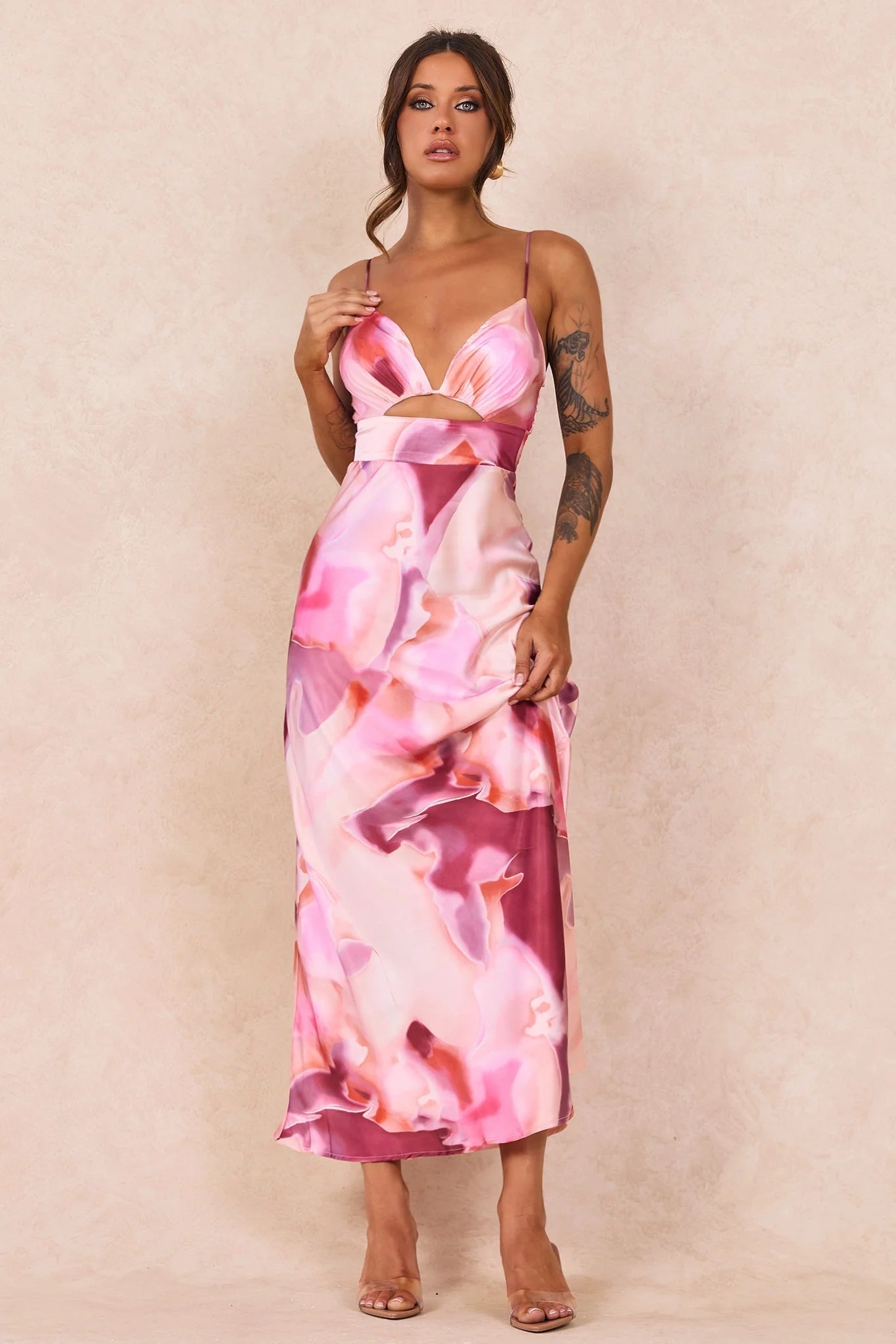 Celia Maxi Dress - Pink Multi