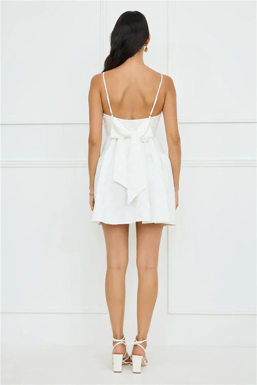 Softly Stunning Mini Dress White