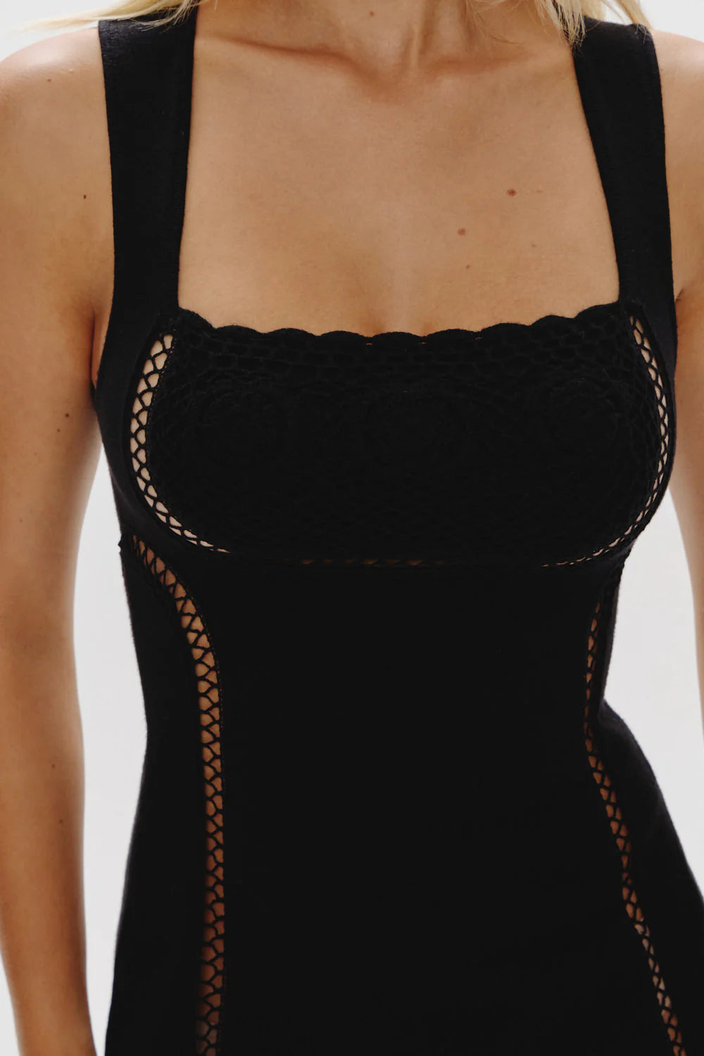 Ellie Knit Mini Dress - Black