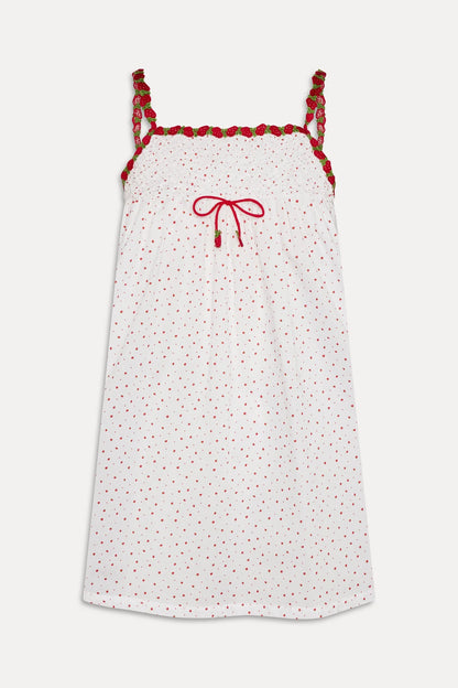 Coppola Cotton Babydoll Dress - Tiny Berry