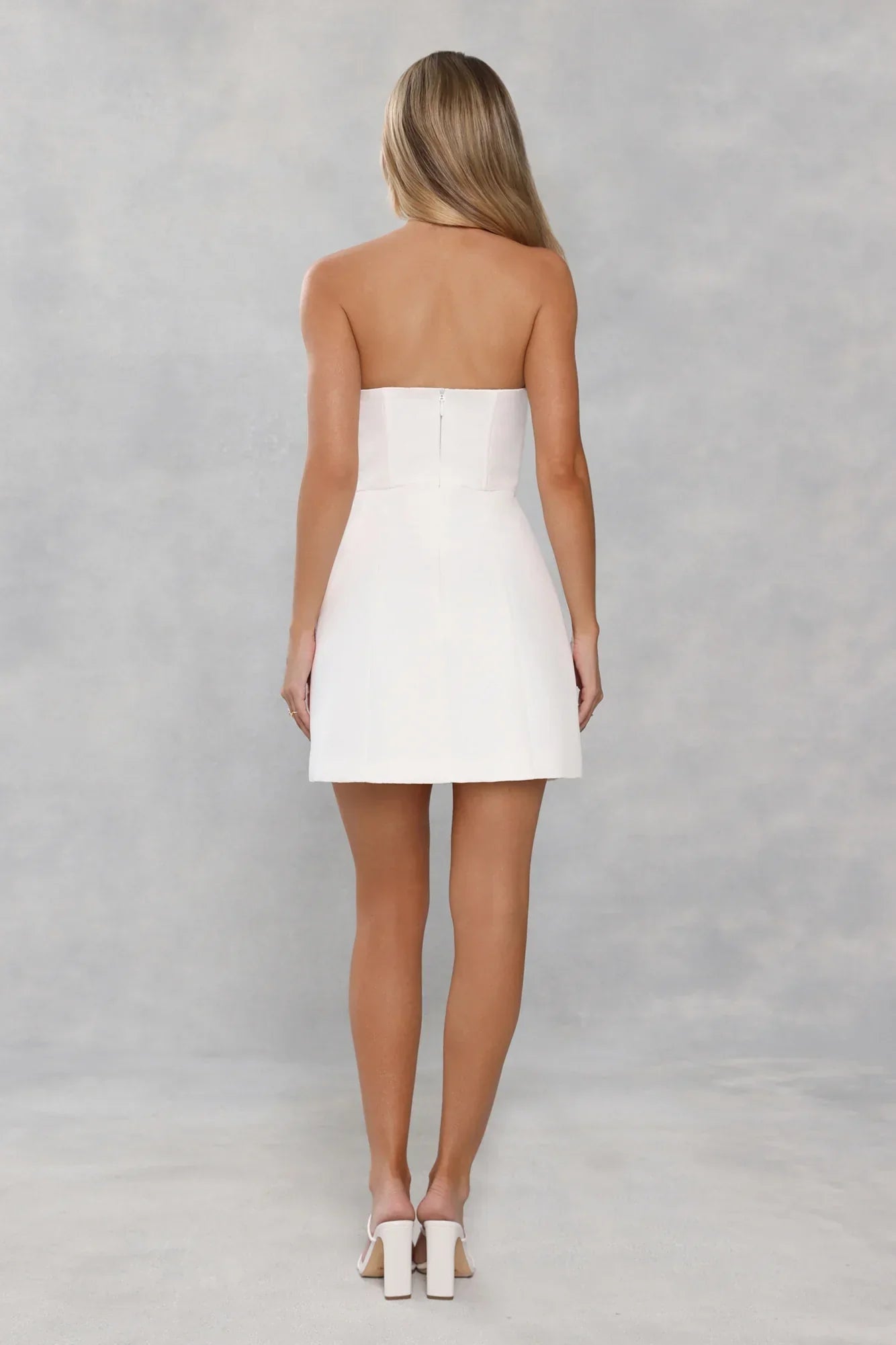 Wild Rose Affair Strapless Mini Dress White