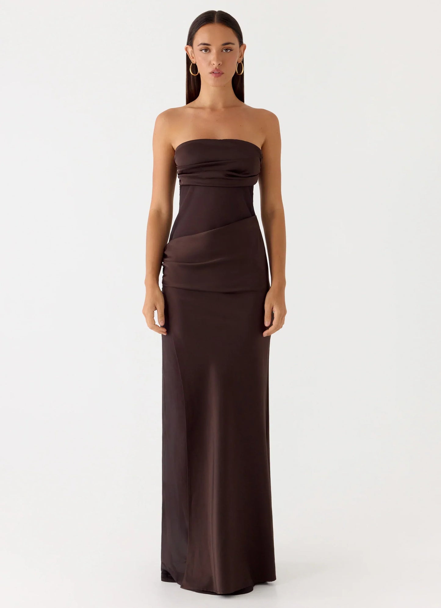 Champagne Skies Maxi Dress - Chocolate