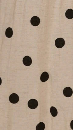 Wyomie Mini Dress - Natural / Black Polka