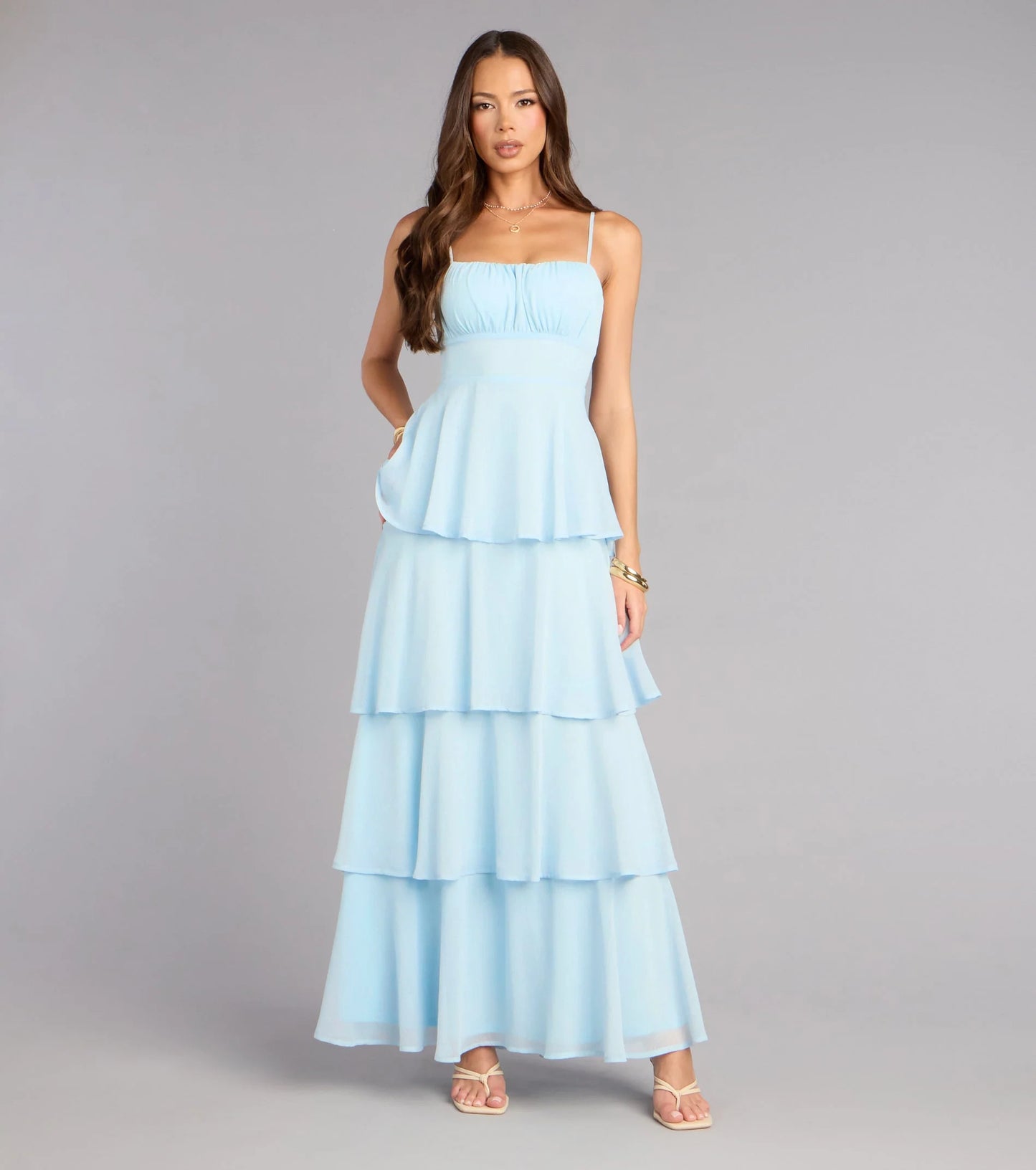 Evening Soirée Chiffon Maxi Dress