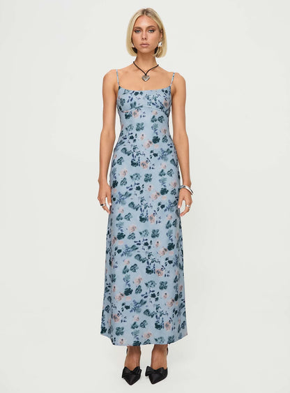Ravia Maxi Dress Blue / Floral
