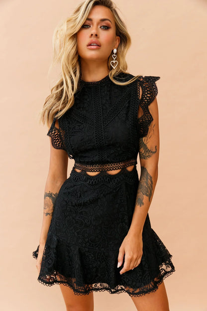 Worth The Chase Dress - Black