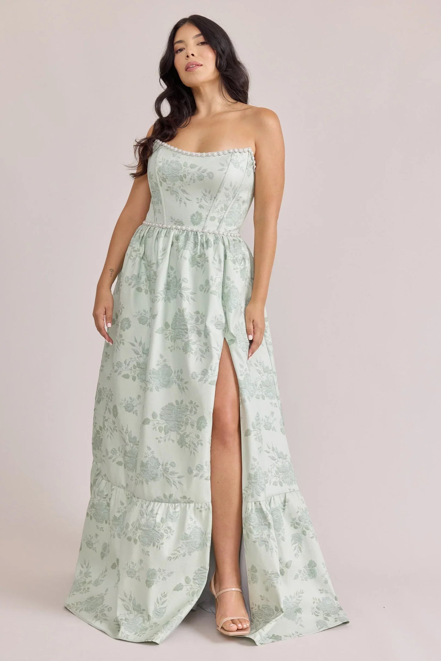 Ellapink Luxe Jacquard Dress | Made To Order