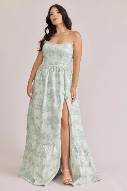 Ellapink Luxe Jacquard Dress | Made To Order