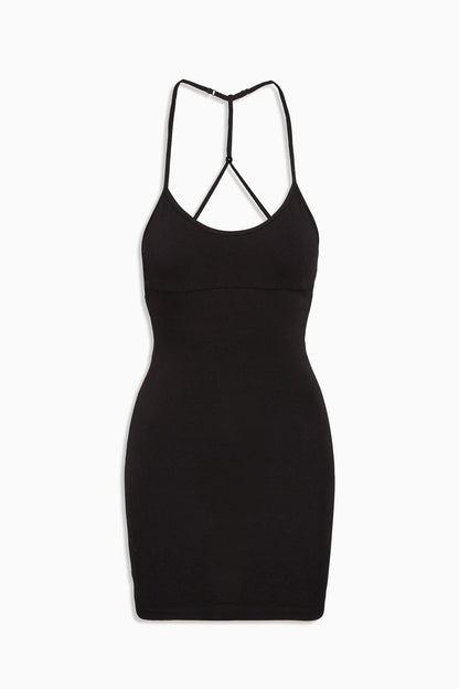 x JENNIE Carla Cotton Mini Dress - Black