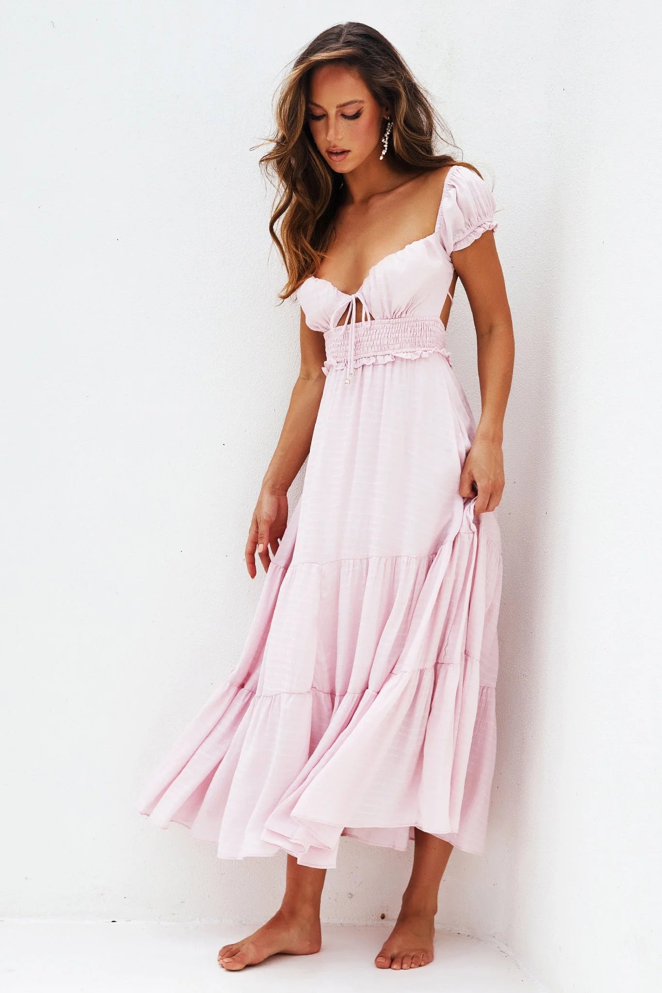 Bohemian Dreams Maxi Dress - Blush