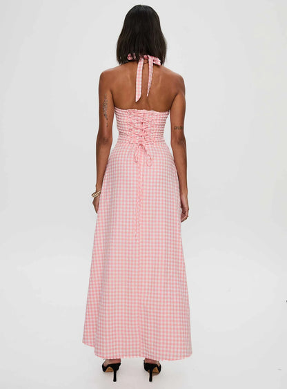 Lucky For You Halter Maxi Dress Multi