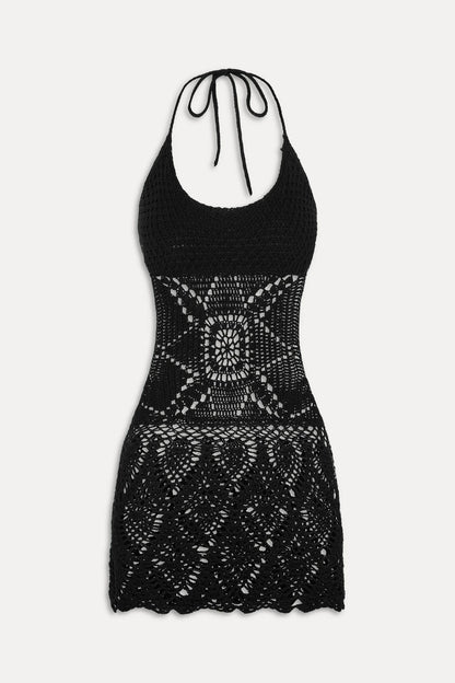 x JENNIE Gabriella Crochet Coverup - Black