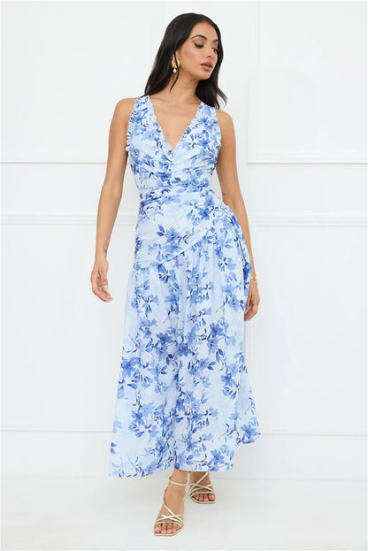 Deep Dive Maxi Dress Blue
