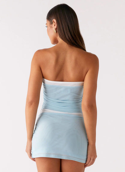 Oceanfront Mini Dress - Blue