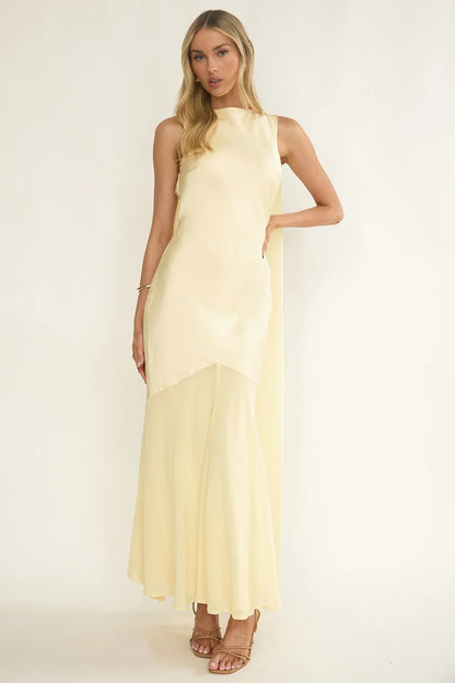 Veyla Shoulder Sash Maxi Dress Butter