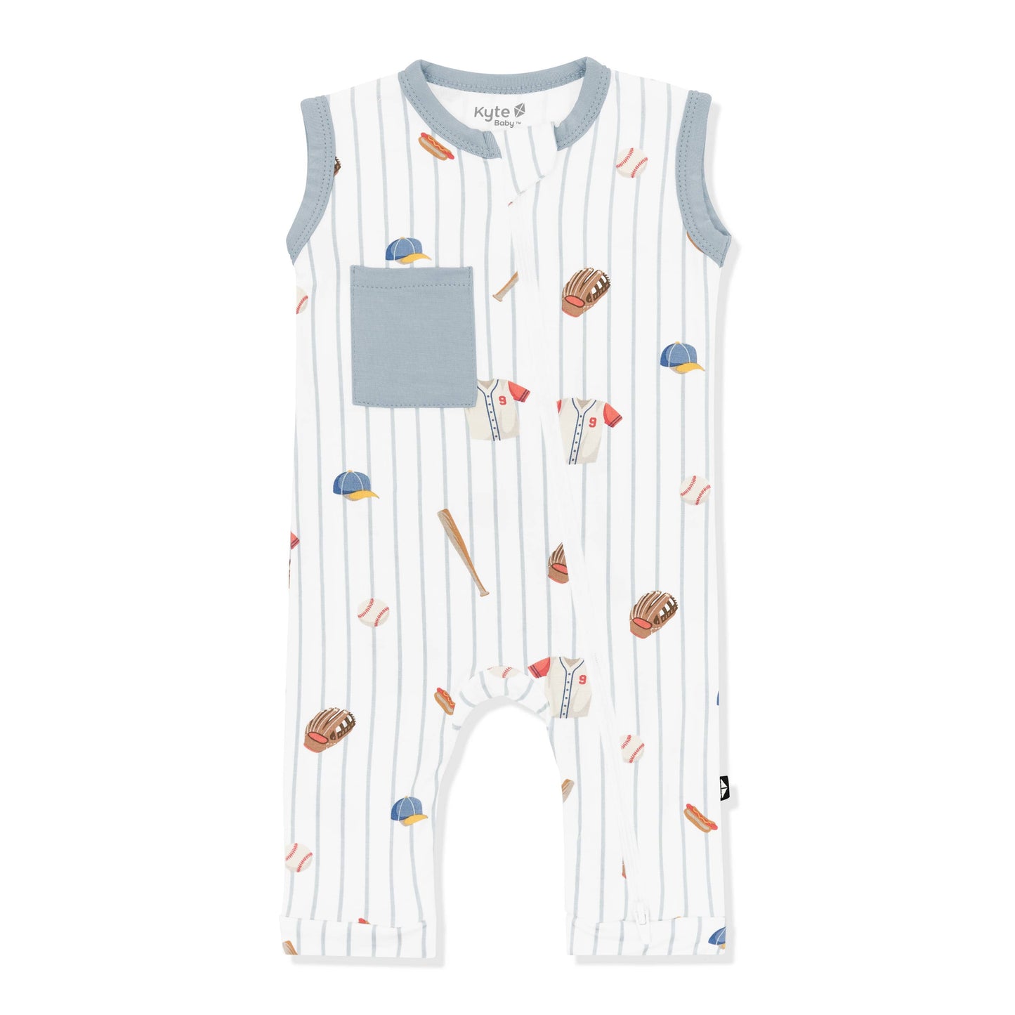 Zippered Sleeveless Romper in Home Run