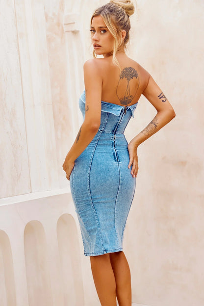 After Dark Midi Dress - Blue