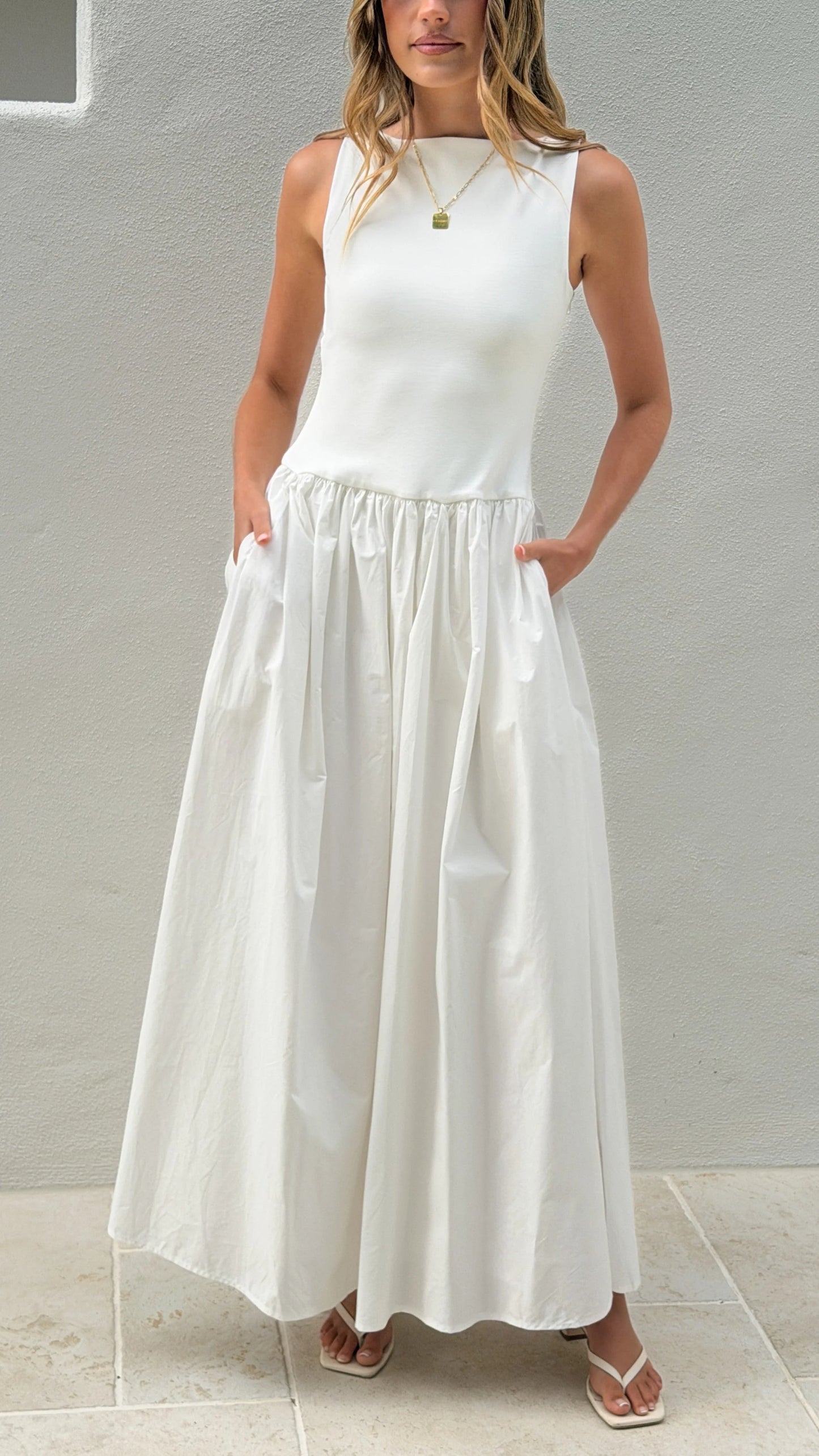 Alita Maxi Dress - White