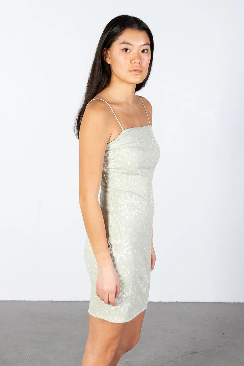 Sage Green Celestial Mini Dress