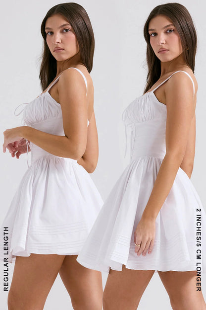 white cotton mini dress
