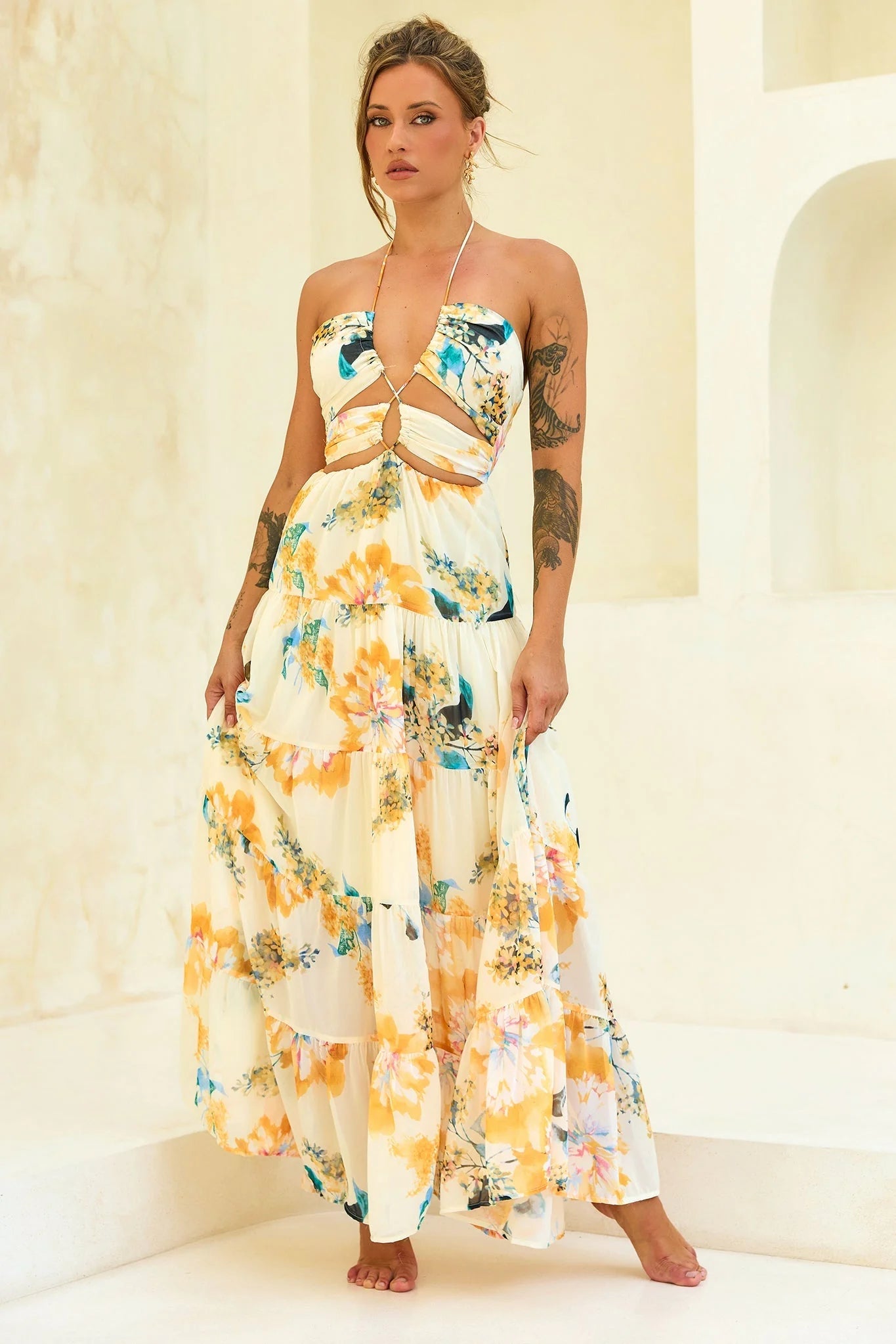 Like A Dream Maxi Dress - Beige