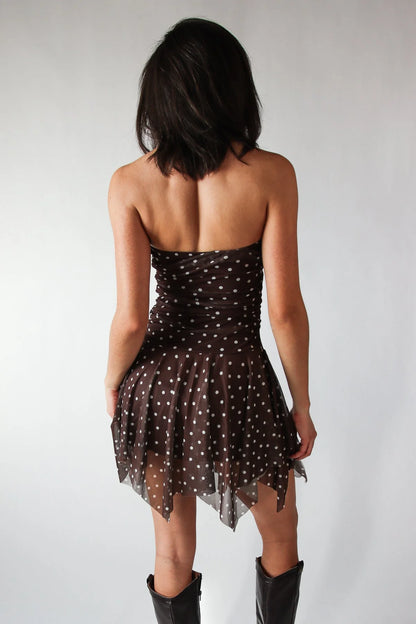 Tube Top Hanky Hem Mini Dress