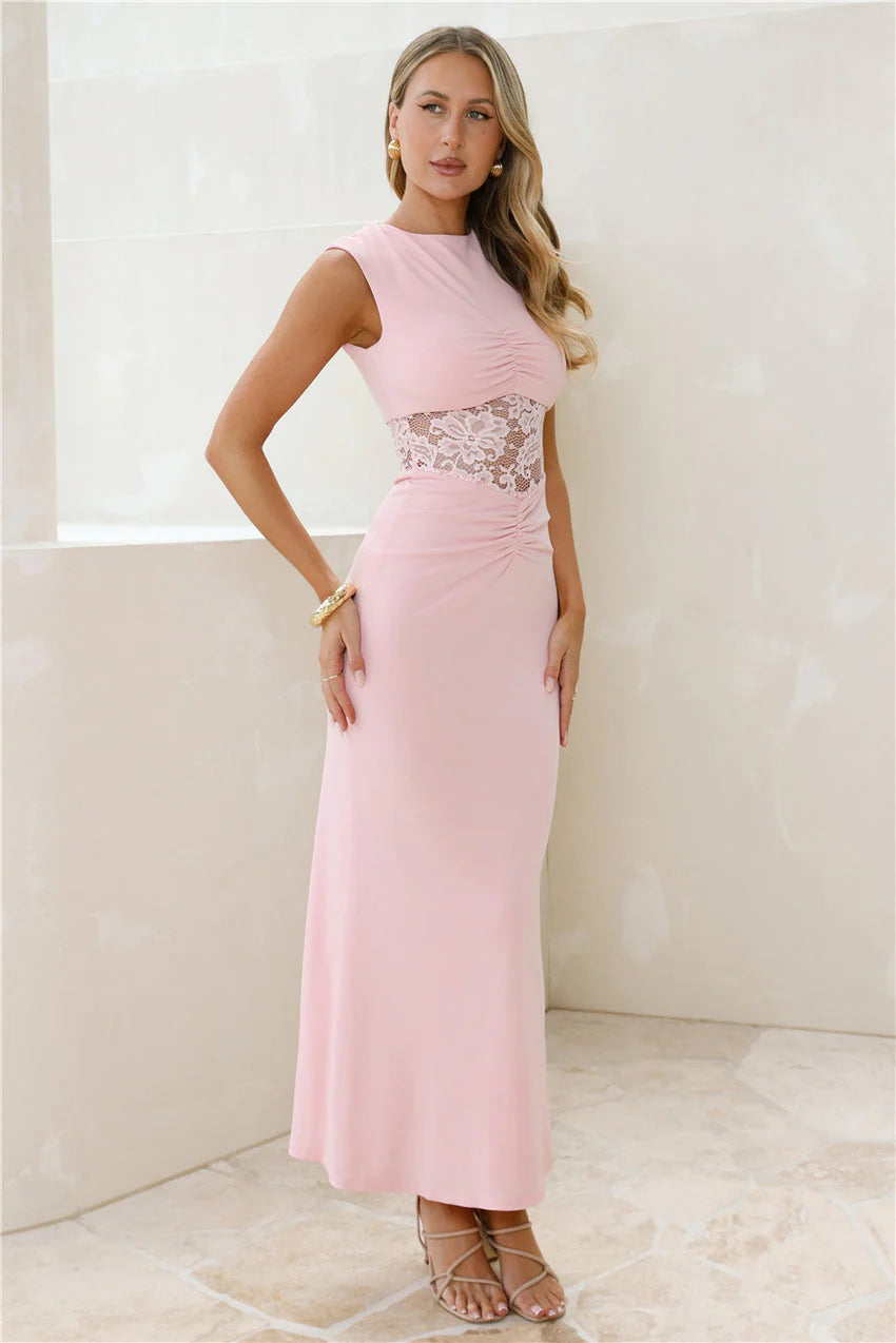 Spellbound By You Maxi Dress Pink