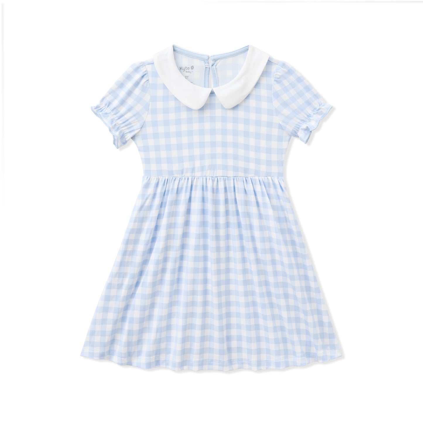 Peter Pan Collar Dress in Gingham Breeze
