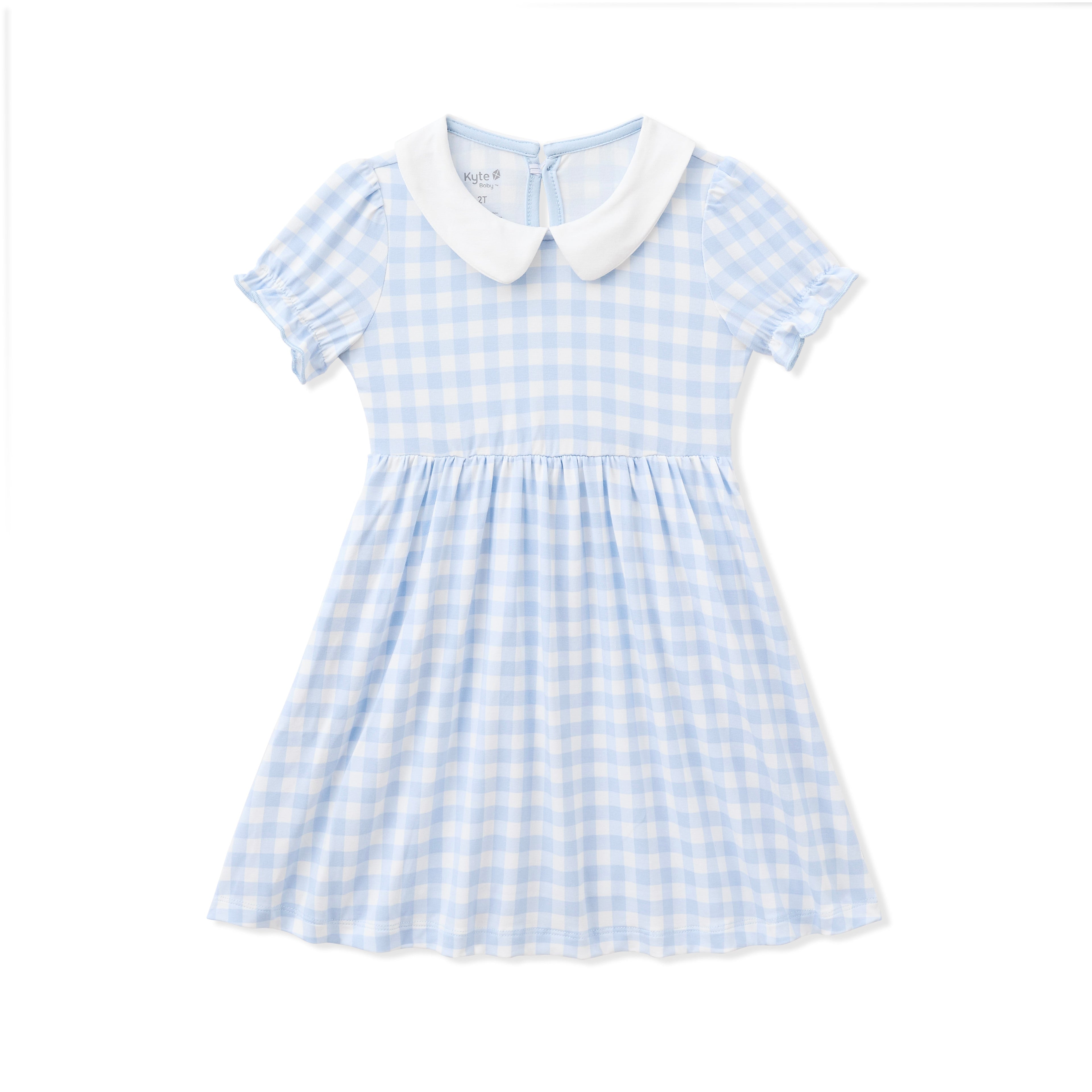 Peter Pan Collar Dress in Gingham Breeze