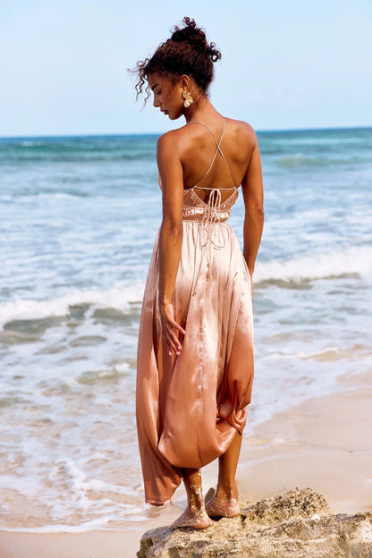 Way To You Maxi Dress - Champagne