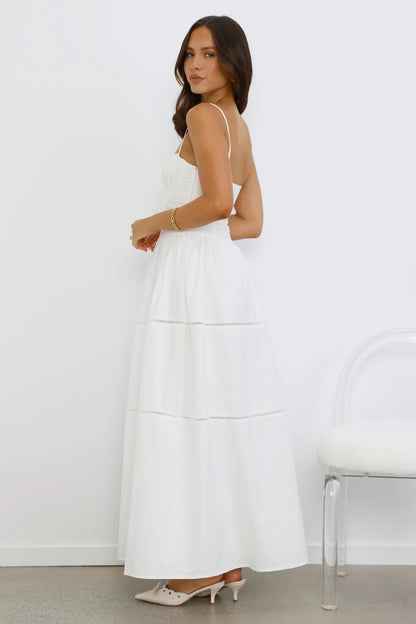 Chic At Sunset Maxi Dress White