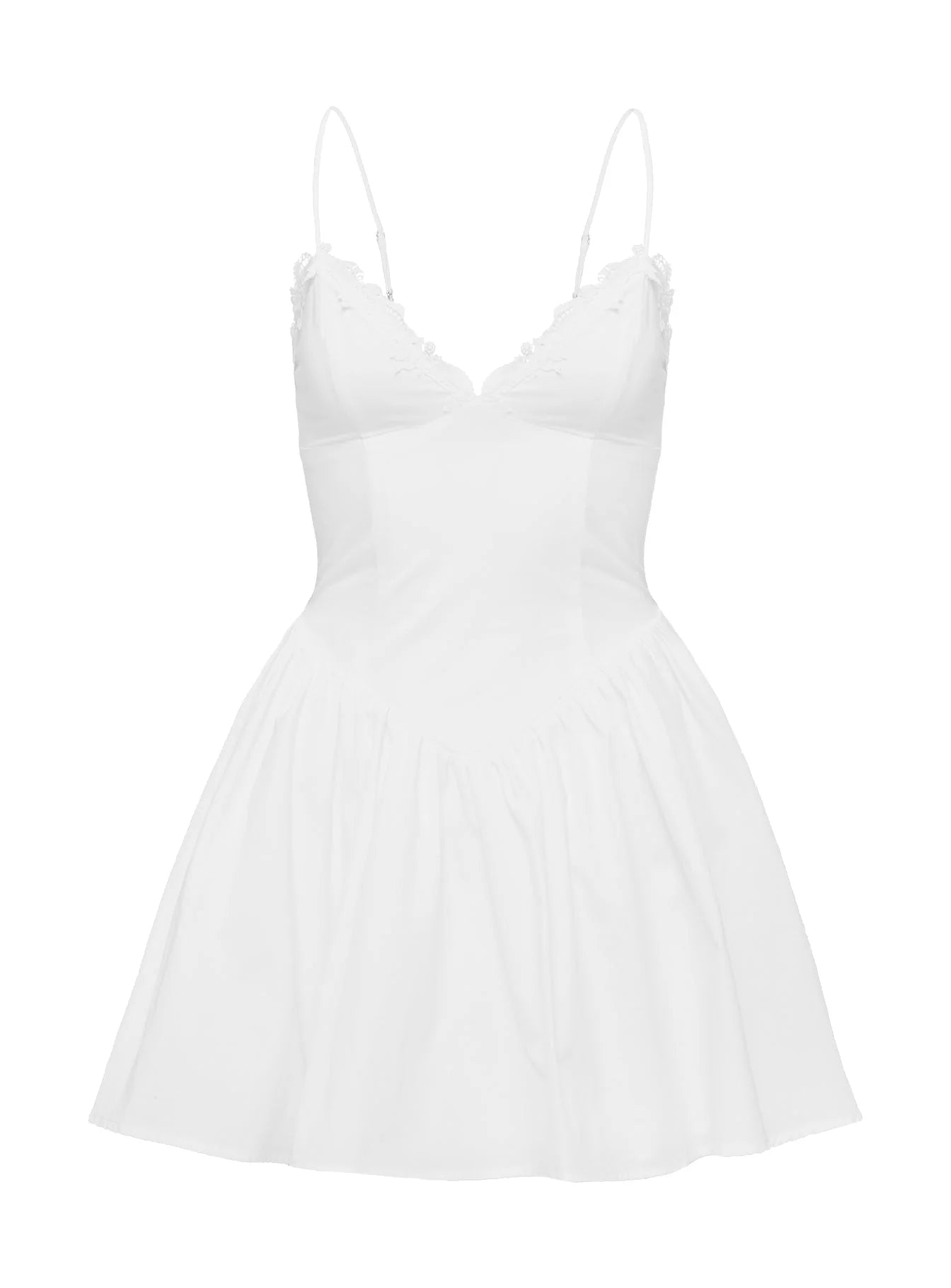 Emberleigh Flare Mini Dress White
