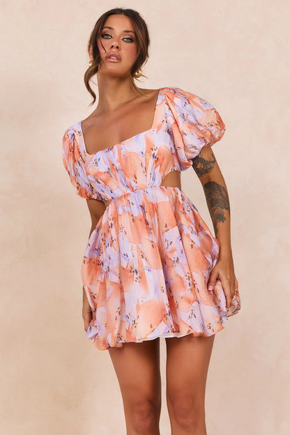 Woodington Sky Mini Dress - Orange