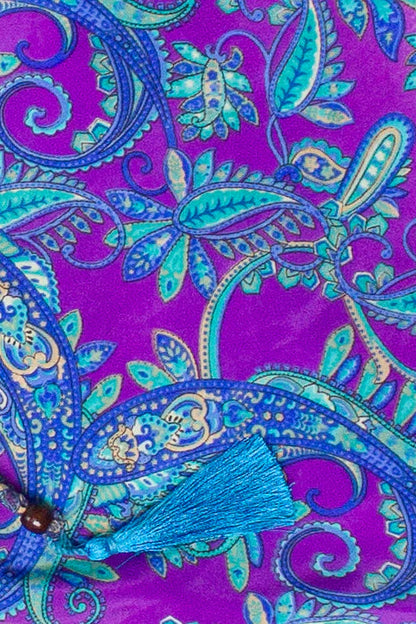 Patterned Scarf Halter Dress