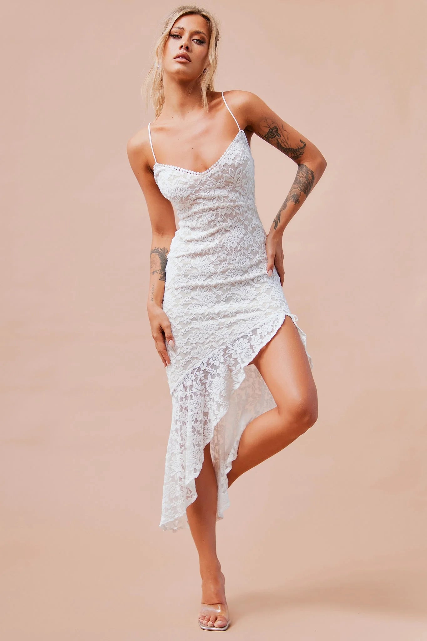 Living My Truth Midi Dress - White