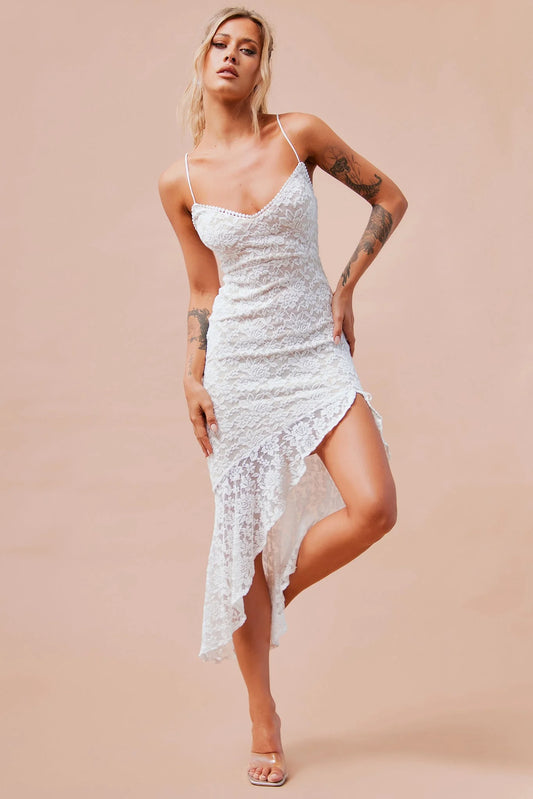 Living My Truth Midi Dress - White
